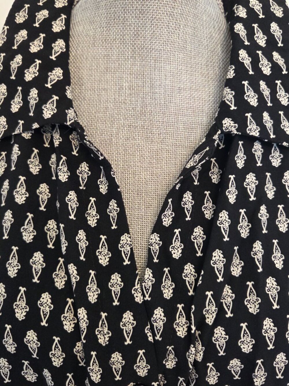 Cupshe NWT shirt dress beach cover up black and white short sleeve size xl - Picture 2 of 8
